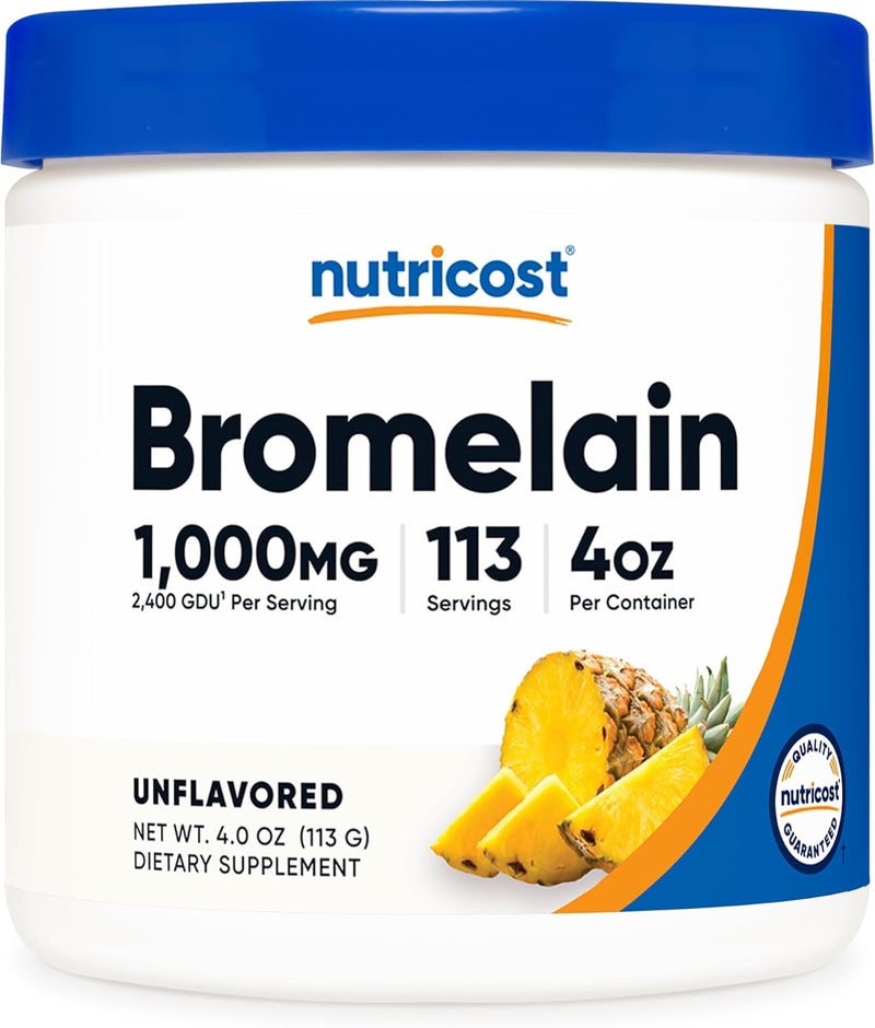 Nutricost Bromelain Powder 4 OZ  NonGMO Vegetarian Gluten Free - Image 1