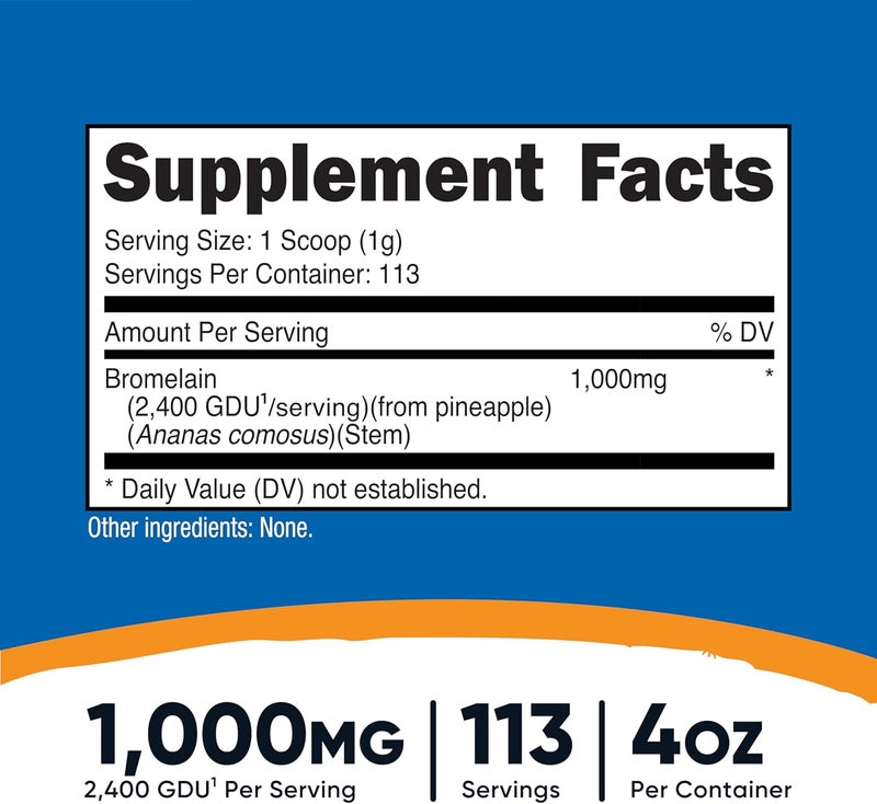 Nutricost Bromelain Powder 4 OZ  NonGMO Vegetarian Gluten Free - Image 2