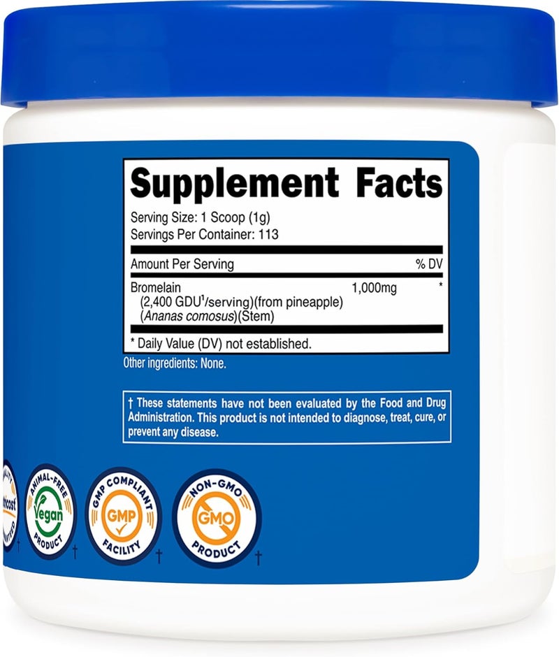 Nutricost Bromelain Powder 4 OZ  NonGMO Vegetarian Gluten Free - Image 5