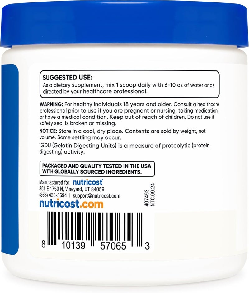 Nutricost Bromelain Powder 4 OZ  NonGMO Vegetarian Gluten Free - Image 4