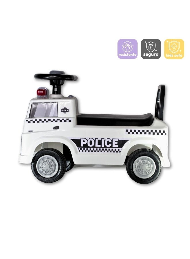 Toy Box Ride On Police Car For Kids with Light, Music, Storage Space & Backrest, Ride on Police and Firefighter Toy Truck - Image 2