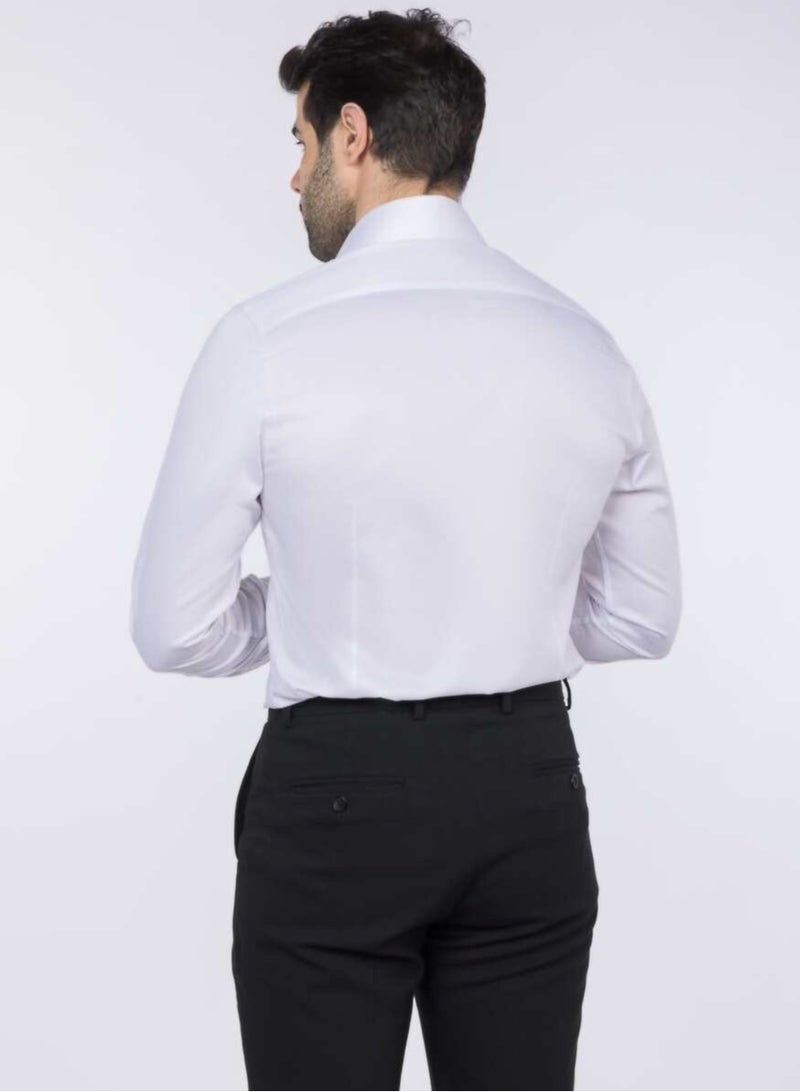 الساسترى قميص أبيض كلاسيك - Image 3