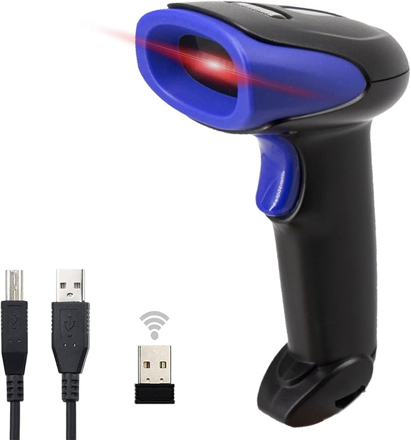 ماسح الباركود اللاسلكي LENVII 2D قارئ الباركود CCD بوضعين لاسلكي 2.4G/سلكي USB ماسح رموز QR 1D/2D دعم لصيغ PDF417/DataMatrix/Maxicode متوافق مع الكمبيوتر/الماك/نقاط البيع/أندرويد - Image 1