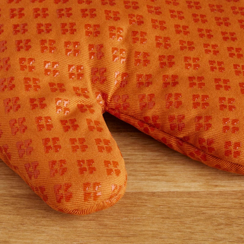 KitchenAid Asteroid Oven Mitt Set  Honey Orange 7""x12.5"" - Image 3