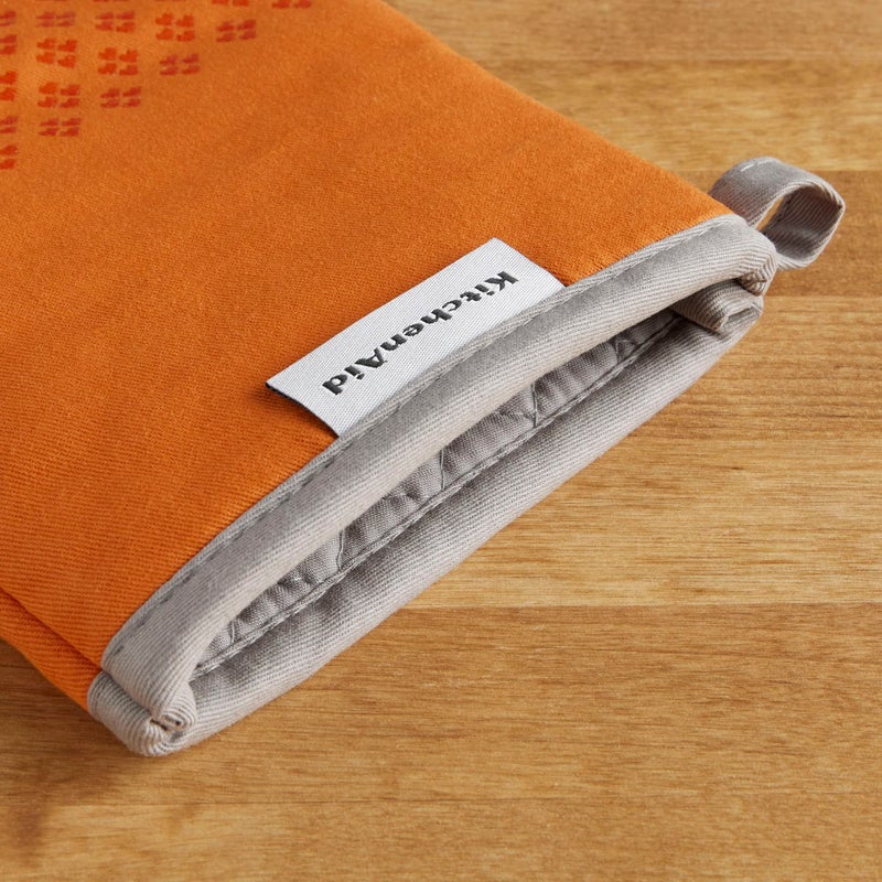 KitchenAid Asteroid Oven Mitt Set  Honey Orange 7""x12.5"" - Image 4