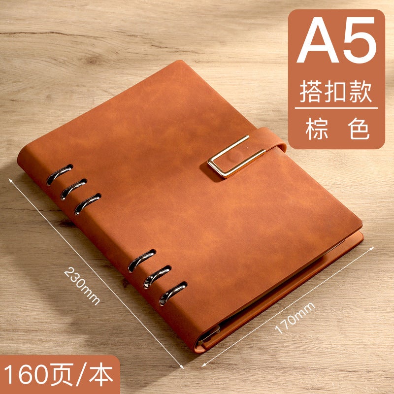 A5 Hollow Loose-Leaf Business Office Record Removable Shell Meeting Notepad Gift Boxed High-End Notebook - Image 1