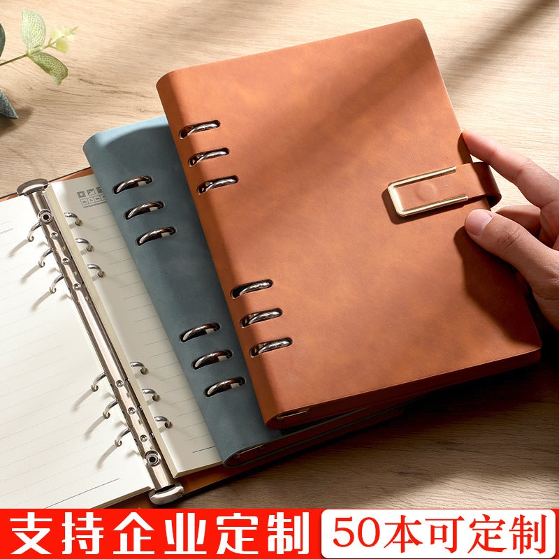 A5 Hollow Loose-Leaf Business Office Record Removable Shell Meeting Notepad Gift Boxed High-End Notebook - Image 2