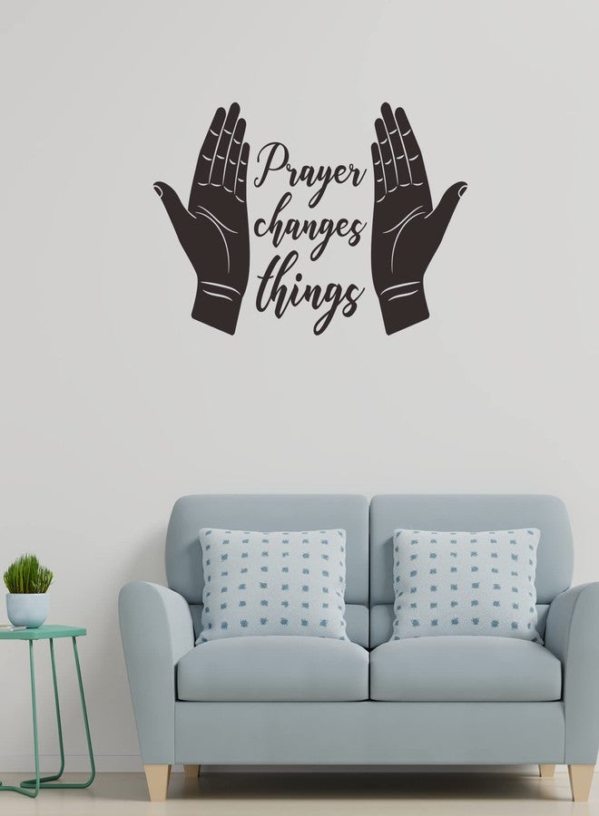 Cuayaes Prayer Changes Things Wall Decal Christian Praise God DIY Art Sticker Vinyl Religious Quote Words Inspiring Sayings Stickers - Image 4