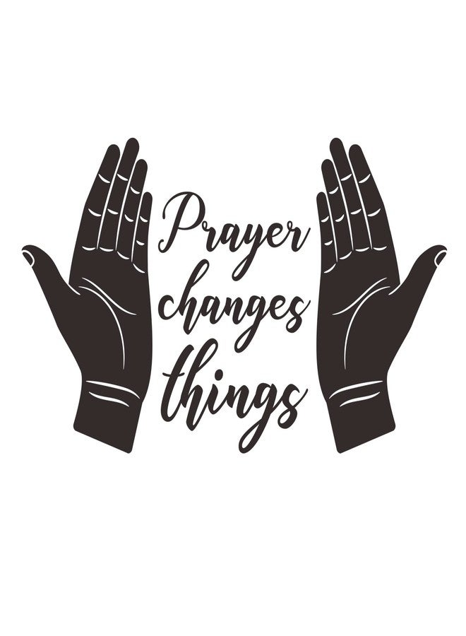 Cuayaes Prayer Changes Things Wall Decal Christian Praise God DIY Art Sticker Vinyl Religious Quote Words Inspiring Sayings Stickers - Image 1
