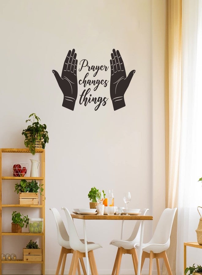 Cuayaes Prayer Changes Things Wall Decal Christian Praise God DIY Art Sticker Vinyl Religious Quote Words Inspiring Sayings Stickers - Image 5