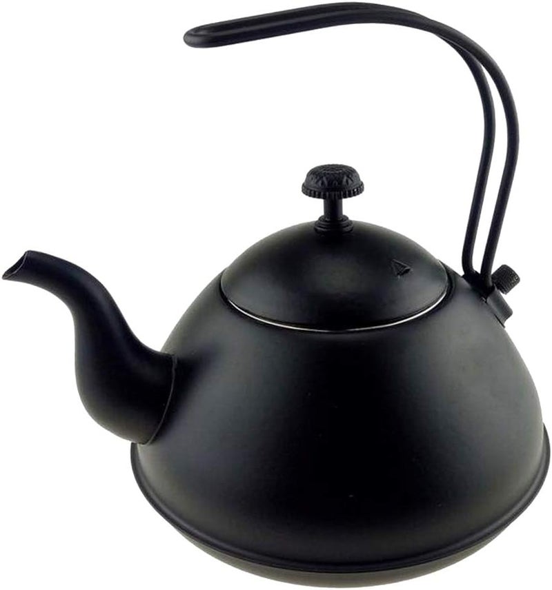 klarako 2L Tea Kettle Stovetop Whistling Stainless Steel Premium Sturdy Teapot for Stovetop  Black, 13X14X10cm - Image 2