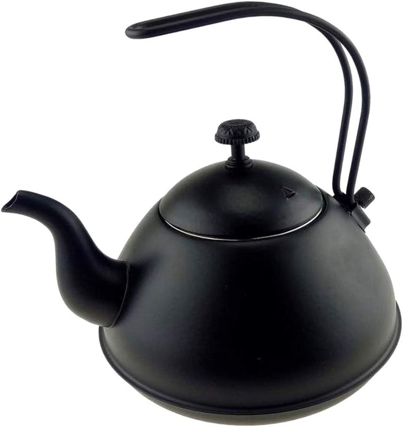 klarako 2L Tea Kettle Stovetop Whistling Stainless Steel Premium Sturdy Teapot for Stovetop  Black, 13X14X10cm - Image 1