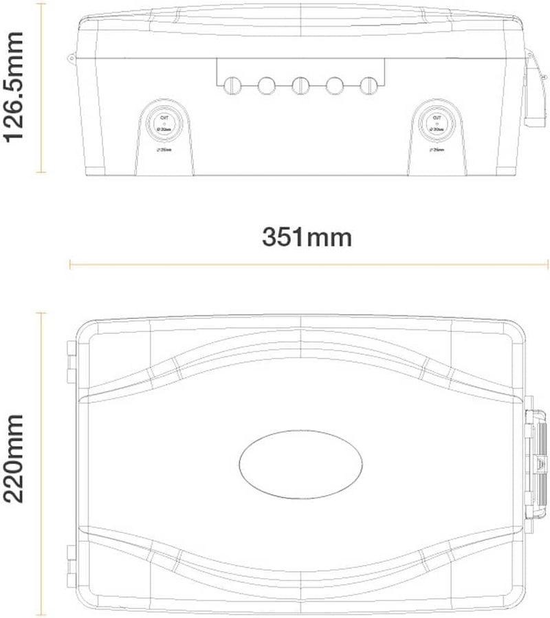 MASTERPLUG IP54 Weatherproof Enclosure Box for Outdoor Electrical Power Connections  Green - Image 3