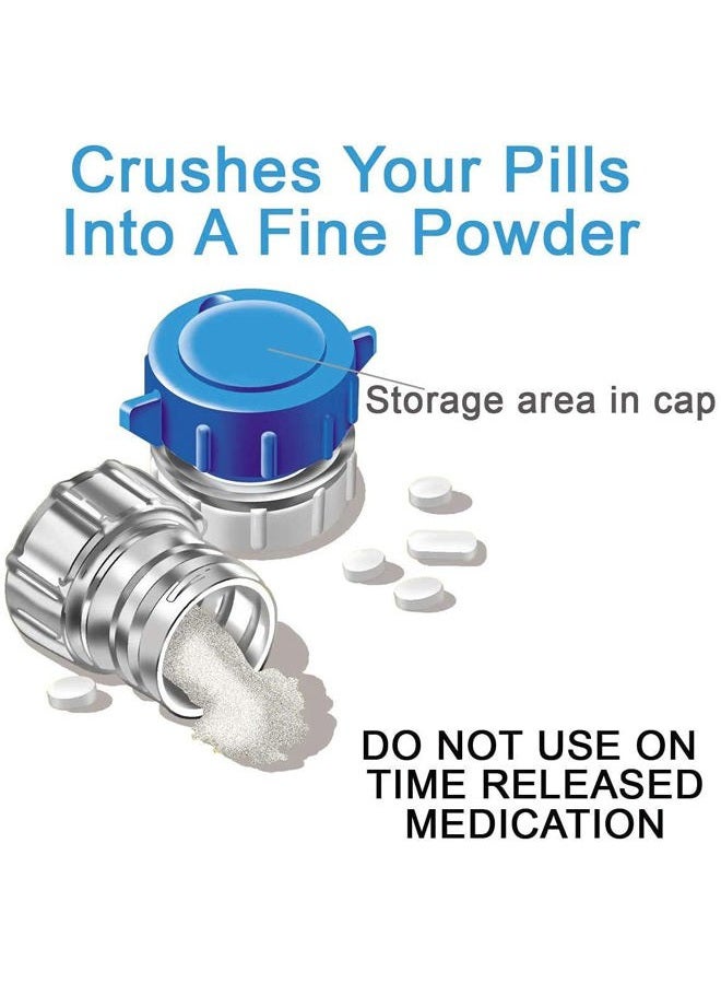 APEX Pill Crusher, Pil Pulverizer and Grinder, Medicine Crusher and Pulverizer for Large, Small Medications, Tablets, & Vitamins, Crushes Multiple Tablets to Fine Powder with Storage Area in Cap - Image 4