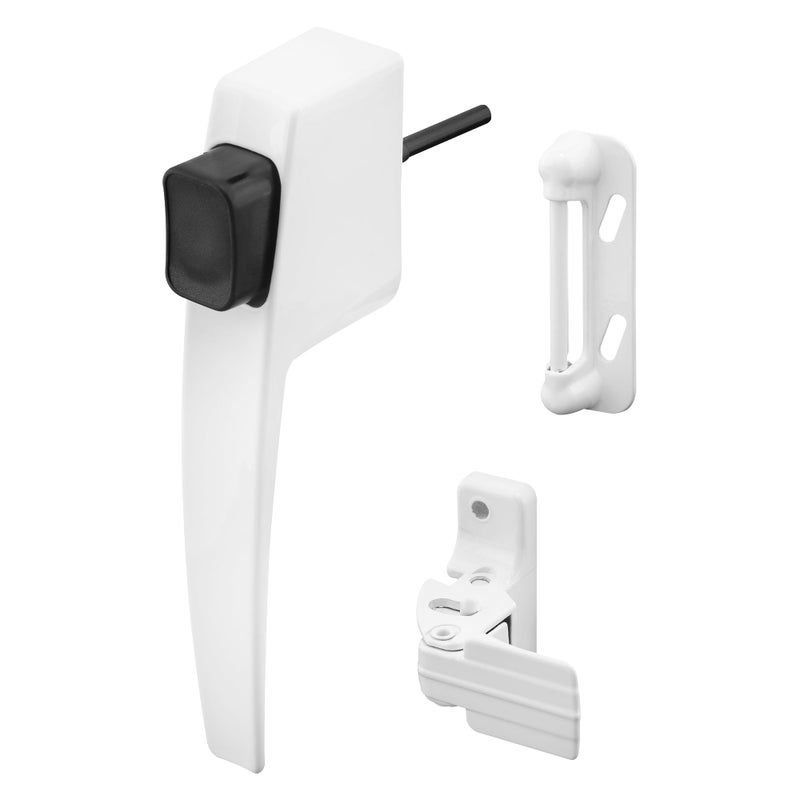 Prime-Line K 5145 Screen and Storm Door Push Button Latch Set With Night Lock â€“ Replace Old or Damaged Screen/Storm Door Handles â€“ White Finish, Fits Doors 5/8 â€“ 1-1/4 in. Thick (Single Pack) - Image 1