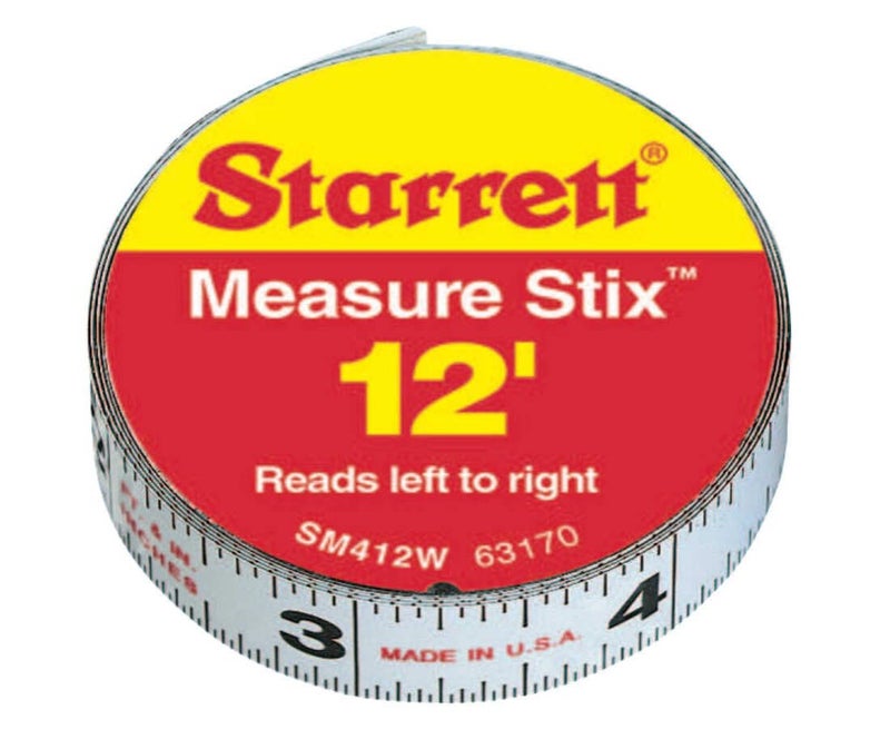 Starrett LS STARRETT SM412W 12 x 12 Measure Stix Tape W Adhesive Backing 1EA - Image 3