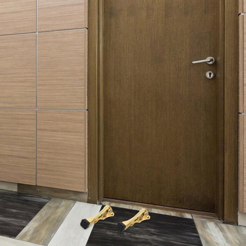 2pcs Adjustable Height Door Stopper With Foot Pedal Zinc Alloy Cylindrical Doorstop Extender For Floor And Wall Protection Home Office - Image 5