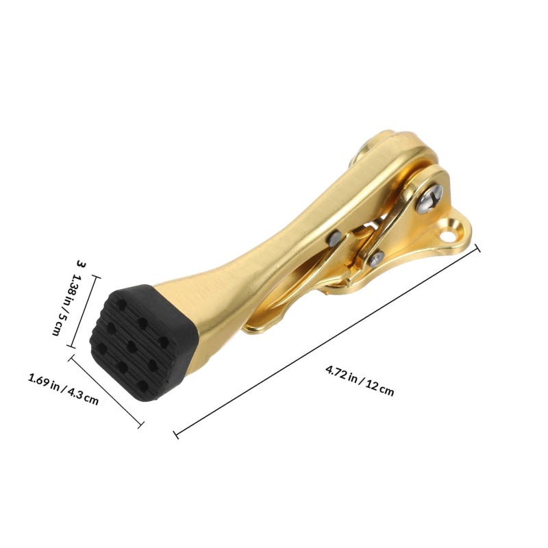 2pcs Adjustable Height Door Stopper With Foot Pedal Zinc Alloy Cylindrical Doorstop Extender For Floor And Wall Protection Home Office - Image 3