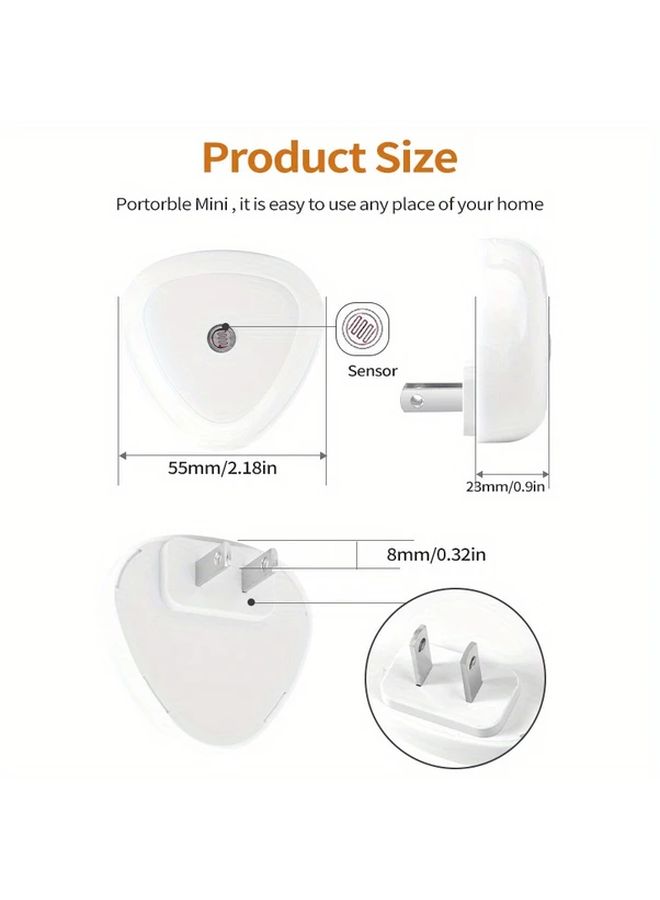 Amber Smart Night Light With Sensor Wall Plug In For Hallway Bedroom Living Room - Image 4