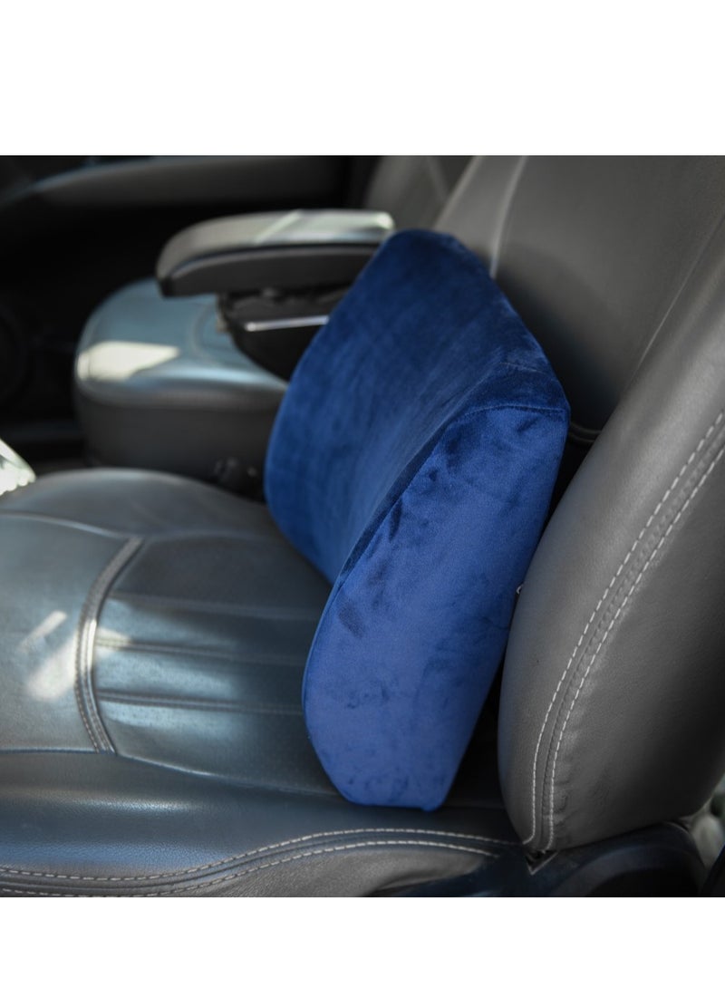 HT Medical back pillow made of German foam to prevent lower back pain, suitable for office chair, car and home, medical back pillow, blue - Image 2