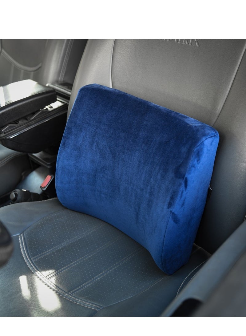 HT Medical back pillow made of German foam to prevent lower back pain, suitable for office chair, car and home, medical back pillow, blue - Image 3