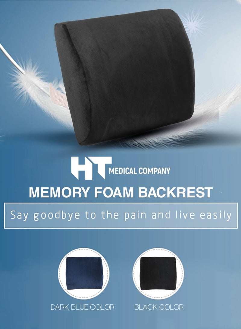 HT Medical back pillow made of German foam to prevent lower back pain, suitable for office chair, car and home, medical back pillow, blue - Image 5