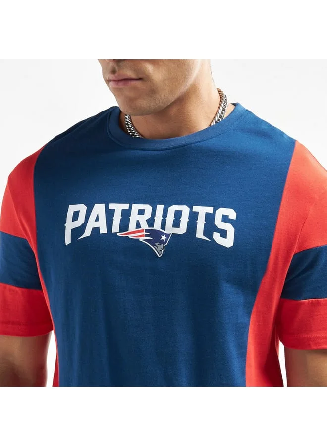 Splash FAV New England Patriots Print NFL League Colourblock T-shirt