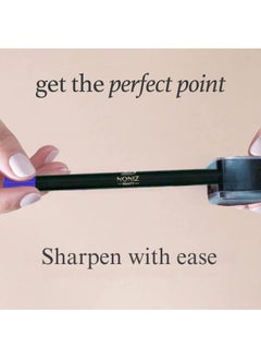 NONIZ BEAUTY NONIZ Solid Eyeliner Pencil - Long Lasting Waterproof Highly Pigmented Eye Liners - Matte Finish Eye Pencil - Unique Eye liner Creamy Texture (Blue 03)  - Image 5