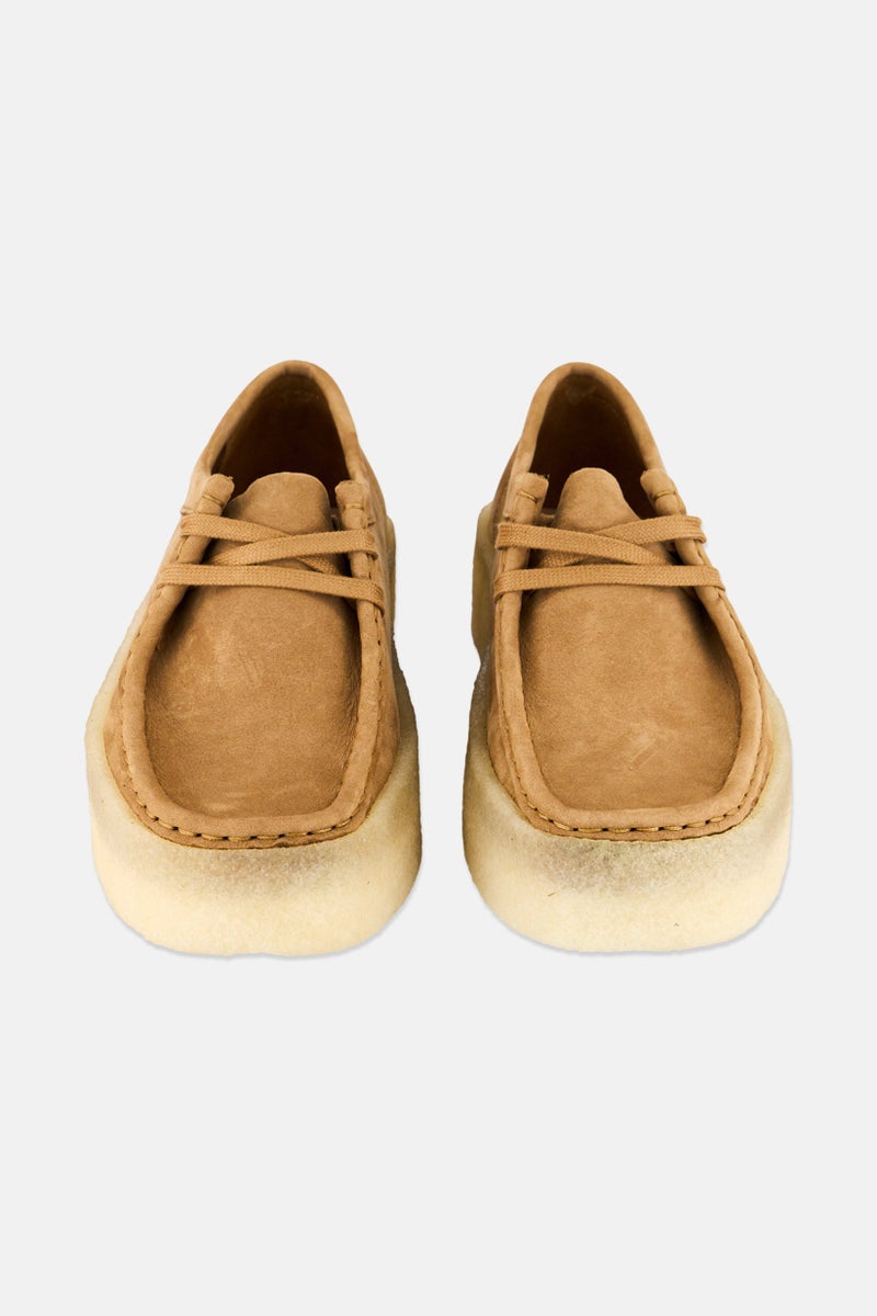 clarks Women Standard Wallabee Cup Lace Up Casual Shoes, Tan - Image 4
