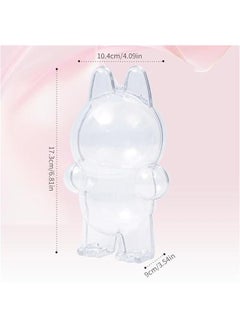 Arabest Protective Case for LABUBU, Clear Display Case with Keychain, (Doll Excluded, 1PCS Style A Standing)  - Image 2
