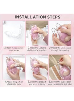 Arabest Protective Case for LABUBU, Clear Display Case with Keychain, (Doll Excluded, 1PCS Style A Standing)  - Image 5