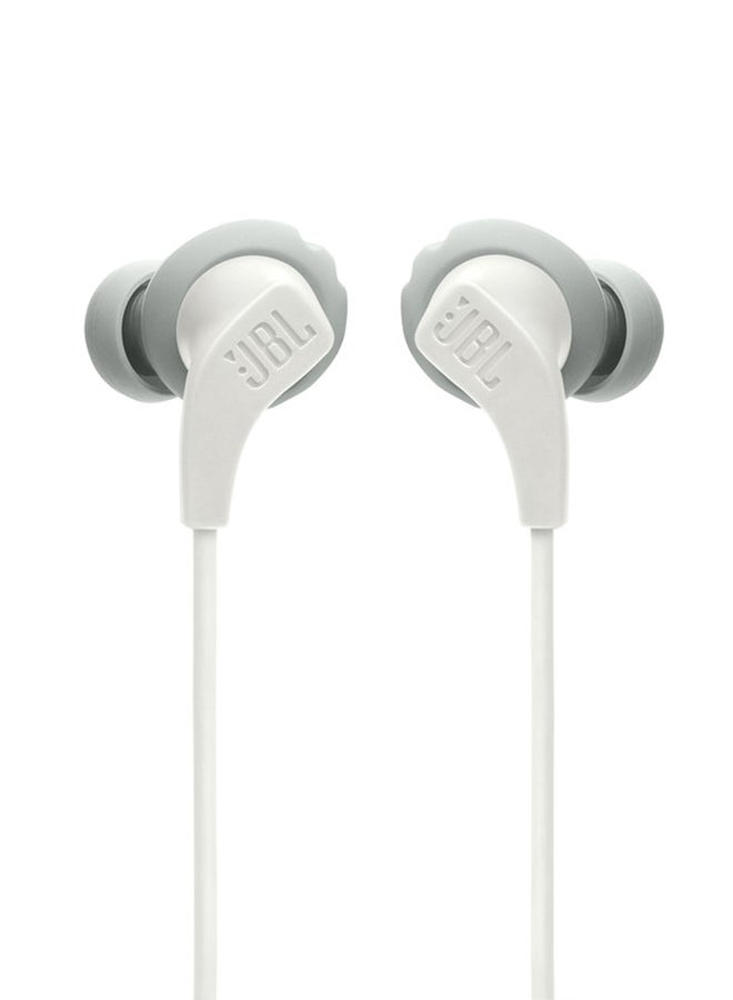 JBL Endurance Run 2 Waterproof Wired Sports In-Ear Headphones, Fliphook Design, Flexsoft Technology, Ipx5 Sweatproof, Hands-Free Calls, Magnetic Buds White - Image 3