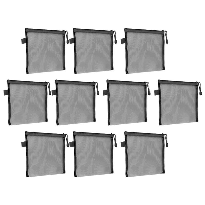 Mesh Zipper Pouch A5 Size Tear Resistant Document Organizer - Waterproof Nylon Material Document Bag for Home Office School Travel - Image 4