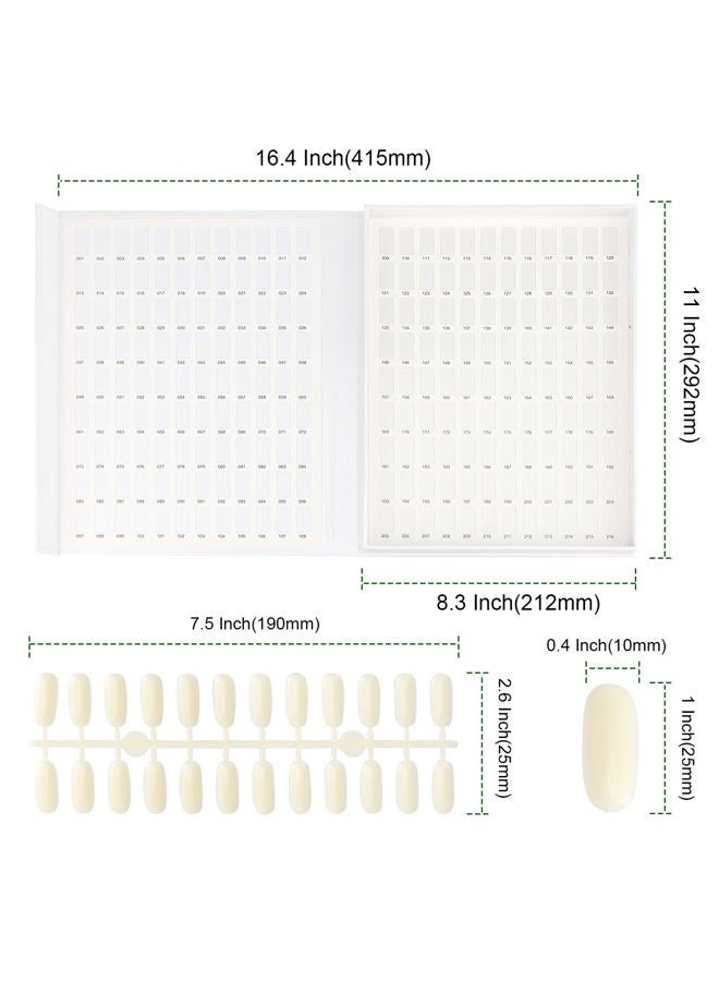 PINGEUI 2 Pack 216 Colors Nail Display Book, Nail Gel Polish Display Chart with 480 Nail Tips, Nail Polish Sample Display Book for Nail Salon and Nail Painting Practice, No Need Glue - Image 2