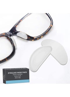 Eyeglass Nose Pads, Adhesive Anti-Slip Nose Pads, Soft Silicone Nose Pad Cushion for Glasses, Eyeglasses, Sunglasses, 12 Pairs(Clear)