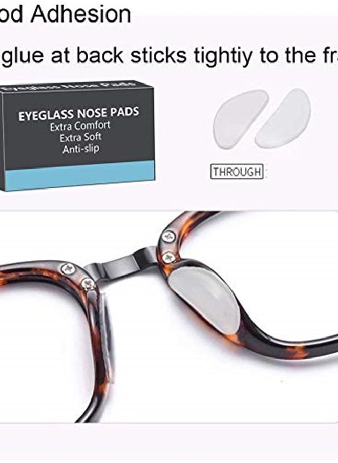 Askilt - Eyeglass Nose Pads, Adhesive Anti-Slip Nose Pads, Soft Silicone Nose Pad Cushion for Glasses, Eyeglasses, Sunglasses, 12 Pairs(Clear) - Image 1