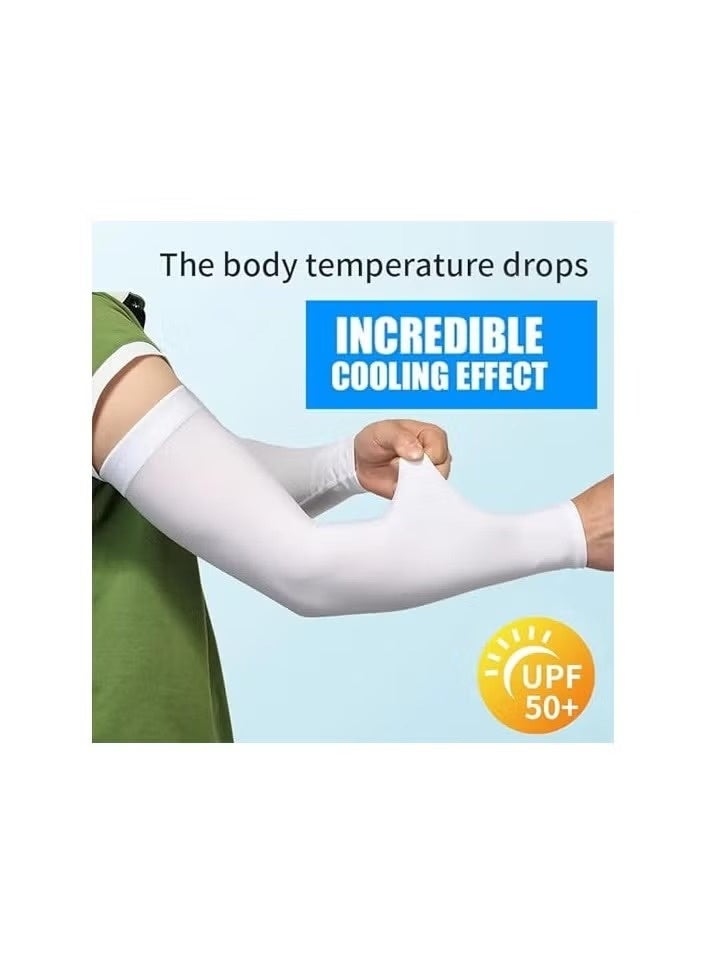 CIVORA 2 Pack UV Protection Cooling Arm Sleeves - Unisex Sunblock Sleeves for Men & Women, Breathable Long Hand Sleeves for Golf, Basketball, Driving, Hiking & Outdoor Sports - Image 2