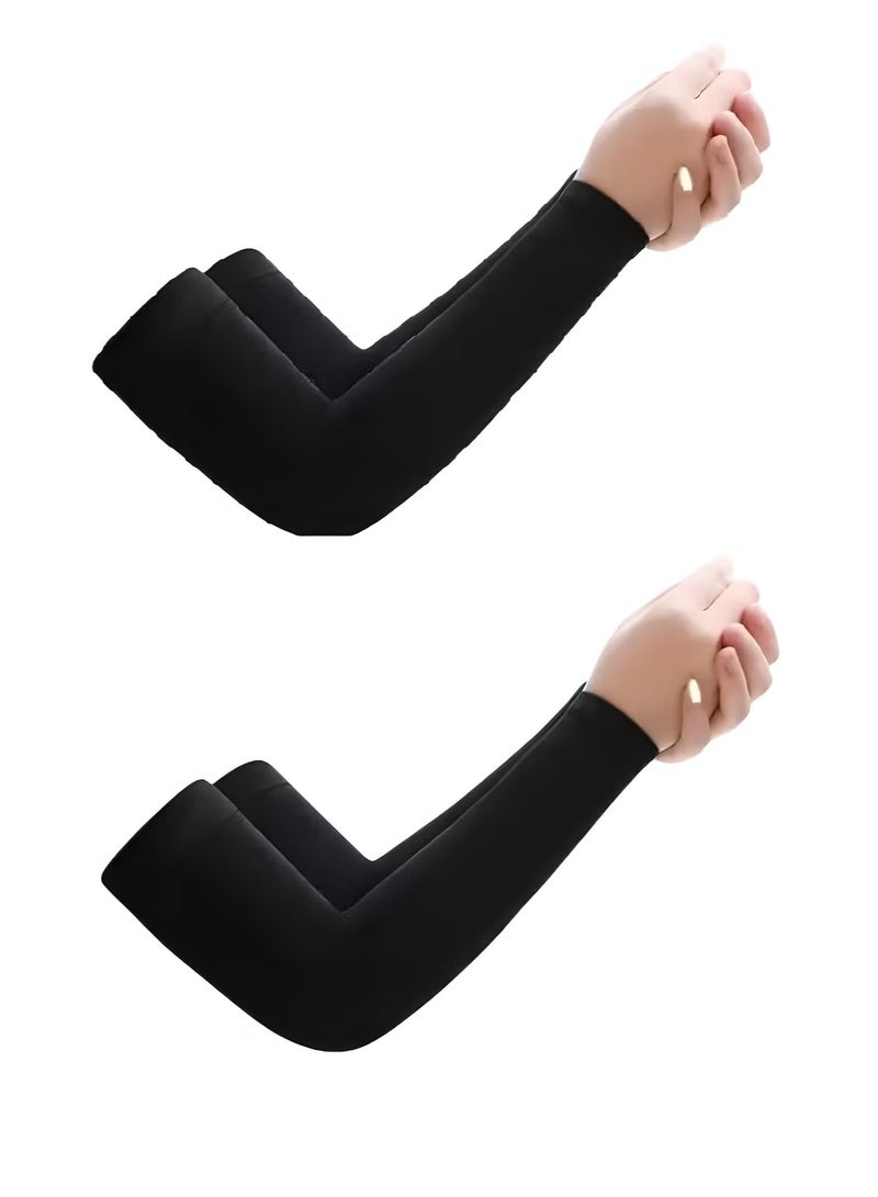 CIVORA 2 Pack UV Protection Cooling Arm Sleeves - Unisex Sunblock Sleeves for Men & Women, Breathable Long Hand Sleeves for Golf, Basketball, Driving, Hiking & Outdoor Sports - Image 3