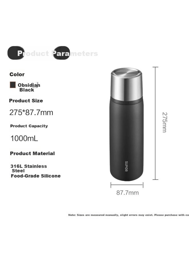 Supor Large Capacity 316l Stainless Steel Insulated Thermos Flask Portable Outdoor Hot Water Bottle For Men And Women Car Travel - Image 2