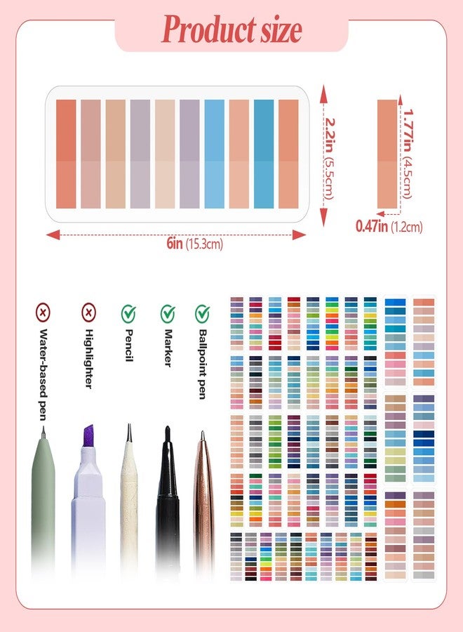 ReliThick 16000Pcs Annotation tabs Sticky Tabs for Books Transparent Sticky Notes 80 Color Writable Page Markers Book Flags Strip for Annotating Reading Supplies Bookish Gift - Image 2