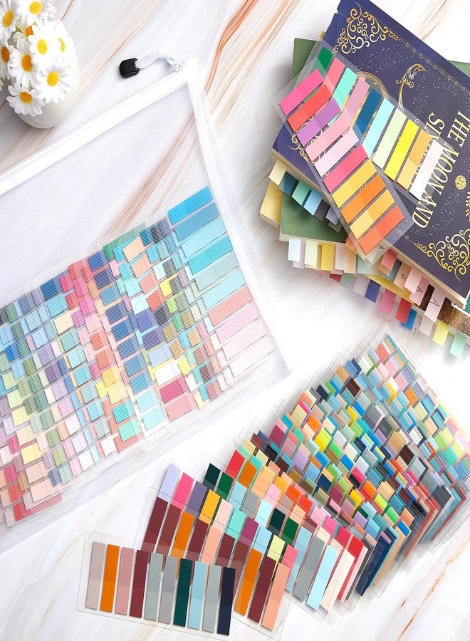 ReliThick 16000Pcs Annotation tabs Sticky Tabs for Books Transparent Sticky Notes 80 Color Writable Page Markers Book Flags Strip for Annotating Reading Supplies Bookish Gift - Image 3