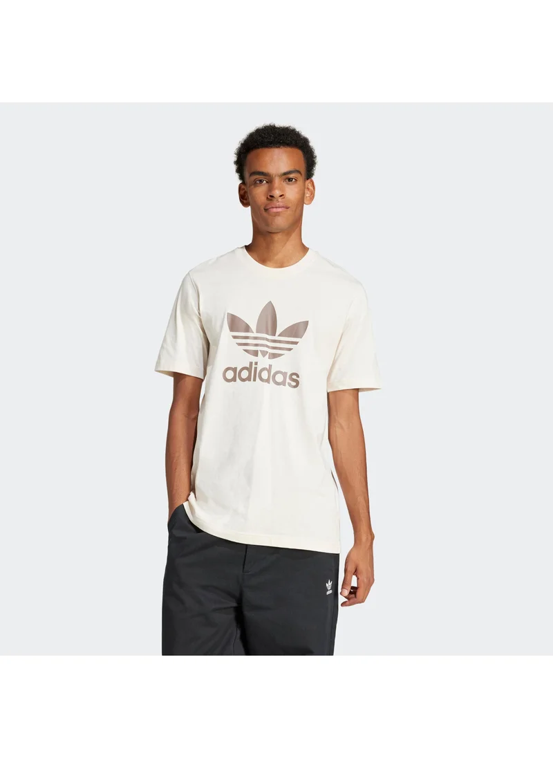 adidas تيشيرت تريفويل أبيض للرجال من أوريجينالز
