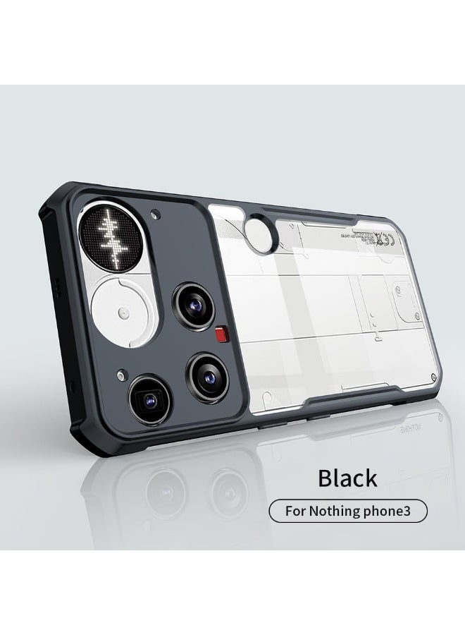 عام غطاء صقيل متوافق مع ناثينج فون (3)، لوح خلفي من PC لين مضاد للصدمات مع إطار TPU، غطاء مقاوم للاهتزازات والسقوط. - Image 2