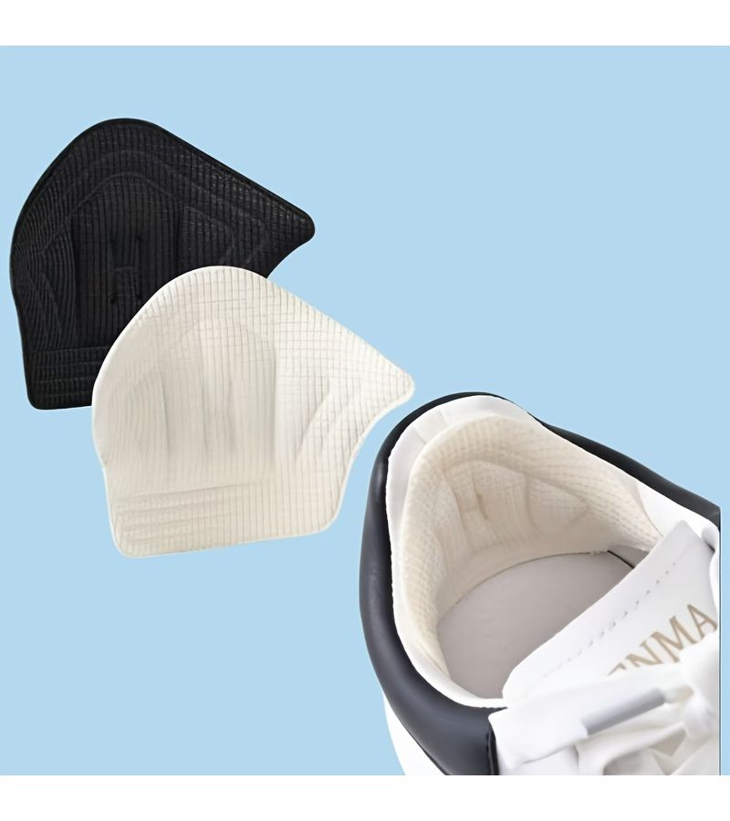Black 3 Pairs Thick Self Adhesive Memory Foam Heel Pads Anti Wear Slip Protection Sticker - Image 4