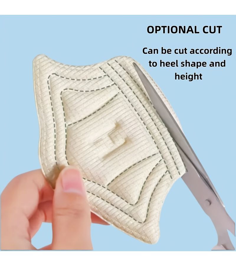 Black 3 Pairs Thick Self Adhesive Memory Foam Heel Pads Anti Wear Slip Protection Sticker - Image 1
