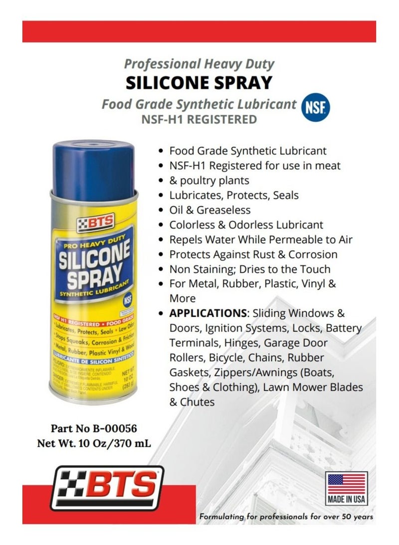 BTS Silicon Spray Food Grade Synthetic Lubricant 370ml - Image 2