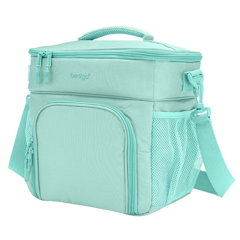 Bentgo Prep Deluxe Insulated Multimeal Bag  Lunch Box Bag Holds 5 Meals Premium Insulation up to 8 Hrs Durable WaterResistant  Large Capacity For Adult Meal Prep Coastal Aqua