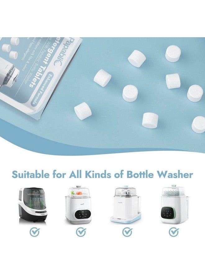 Papablic 60Pcs Official Detergent Soap Tablets for Baby Brezza, GROWNSY, Momcozy Bottle Washer Pro & Portable Bottle Warmer, Compact Travel-Friendly Packs Washing Block - Image 4