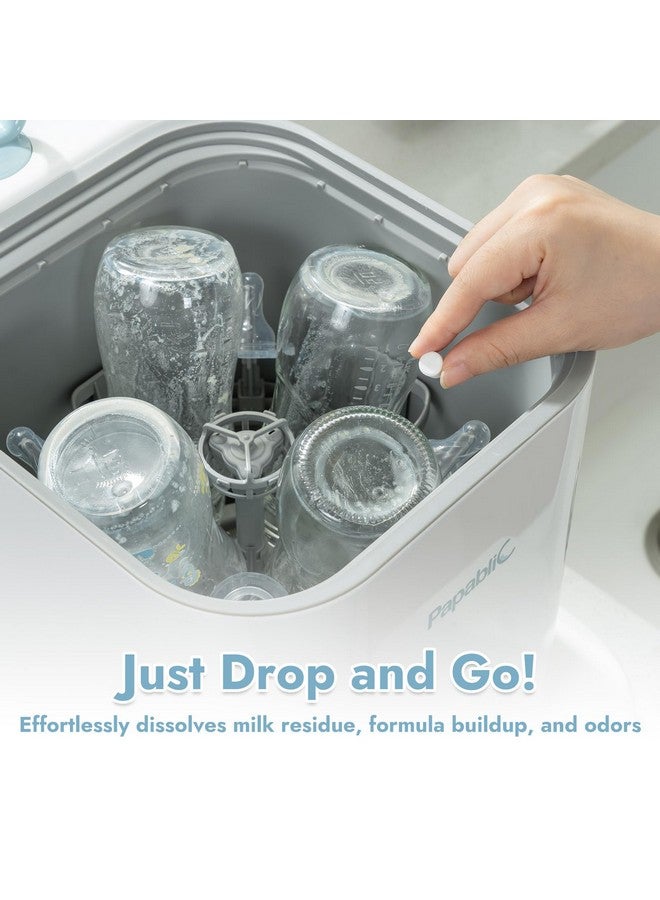 Papablic 60Pcs Official Detergent Soap Tablets for Baby Brezza, GROWNSY, Momcozy Bottle Washer Pro & Portable Bottle Warmer, Compact Travel-Friendly Packs Washing Block - Image 3