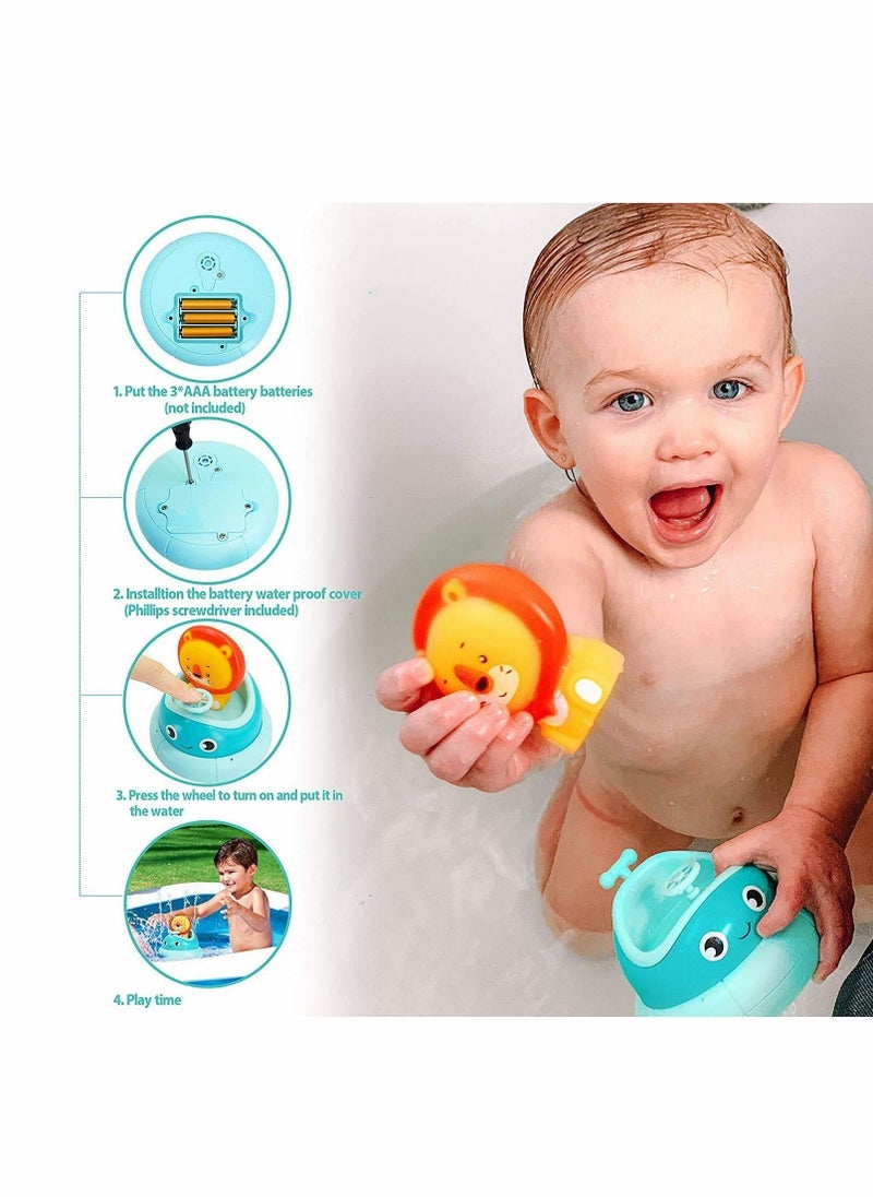 Generic - Baby Bath Toys Kids Automatic Whale Tub Shower Toy Water Spray Bathroom Game  Interactive Fun Bathtime Gifts for 12 18 Months 1 2 Year Olds Toddlers Infants Girls Boys - Image 1